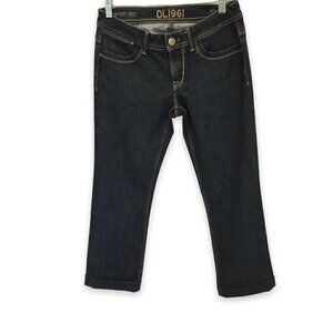 DL1961Premium Denim Jeans Milano Bootcut Women's Size 27 Dark Wash 5-Pocket Dark